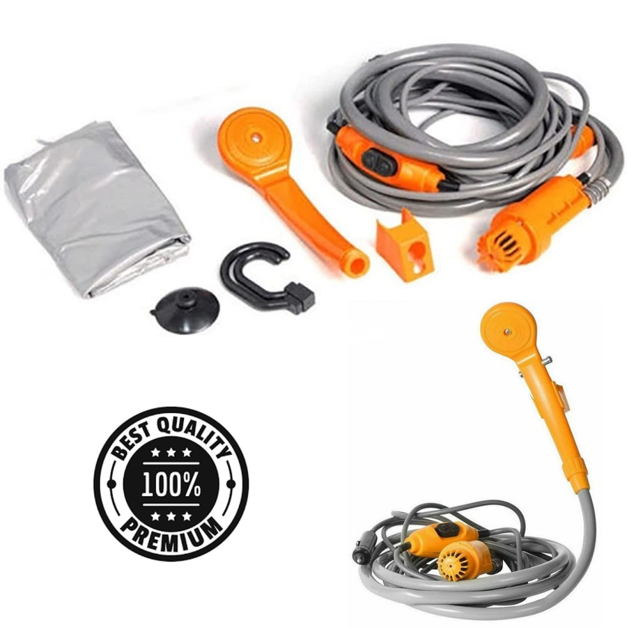 Automobile Portable Shower Set 12V Water Pump Travel Trip Camp Boat Car Caravan