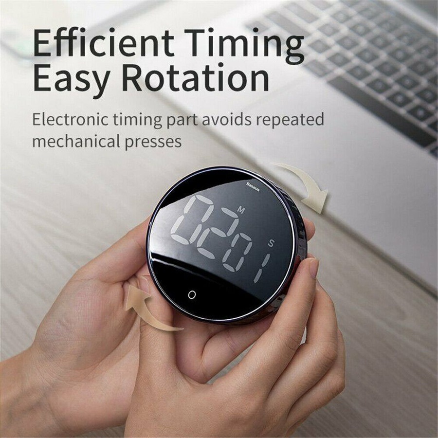 Baseus Magnetic Countdown Pro Alarm Clock Kitchen Timer Cooking Stopwatch 99min