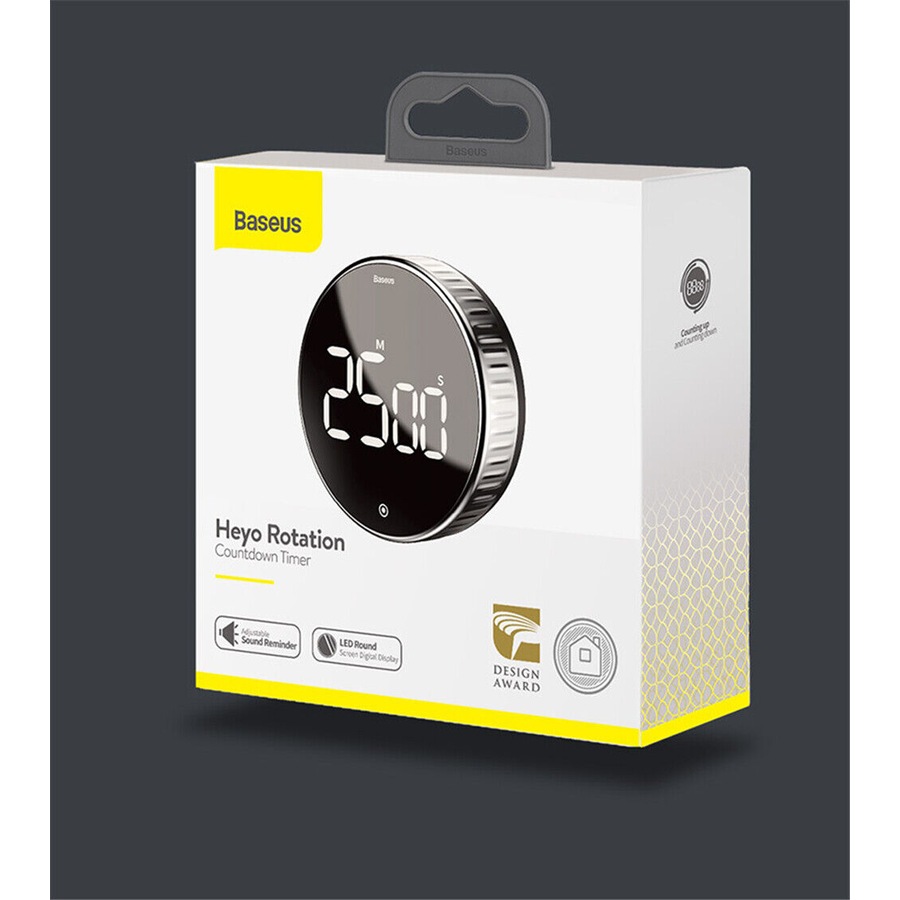 Baseus Magnetic Countdown Pro Alarm Clock Kitchen Timer Cooking Stopwatch 99min