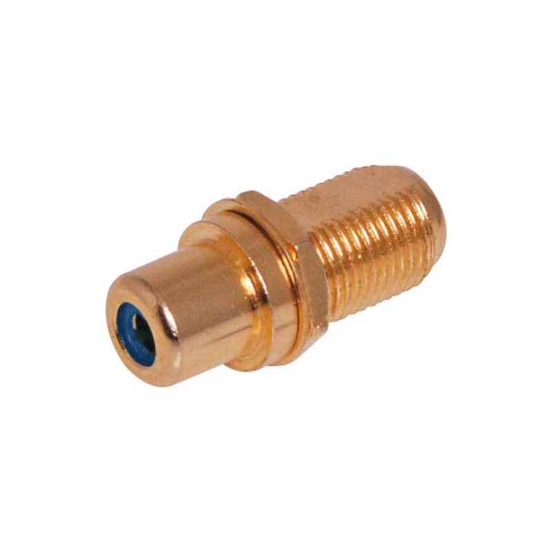 Buy Blue RCA To F Type Gold Chassis Mount Connector MyDeal