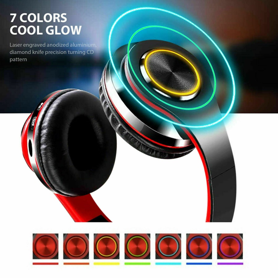 Bluetooth 5.0 Wireless Stereo Headphones Earphones For iPad Phone IOS Android