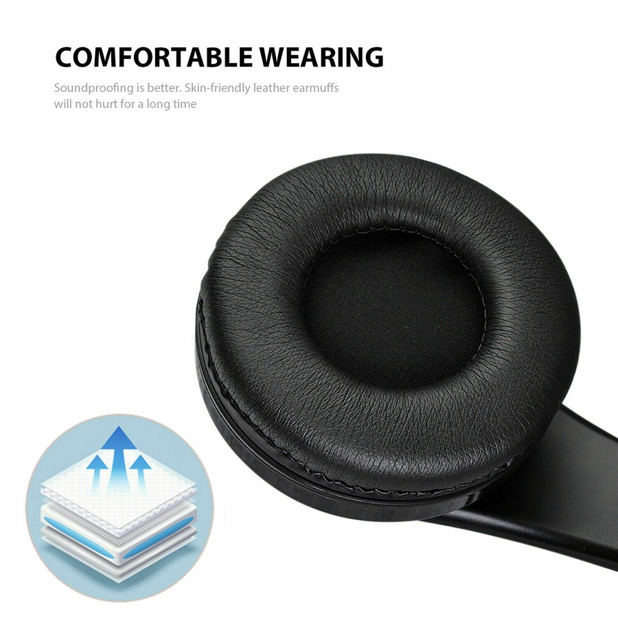 Bluetooth 5.0 Wireless Stereo Headphones Earphones For iPad Phone IOS Android