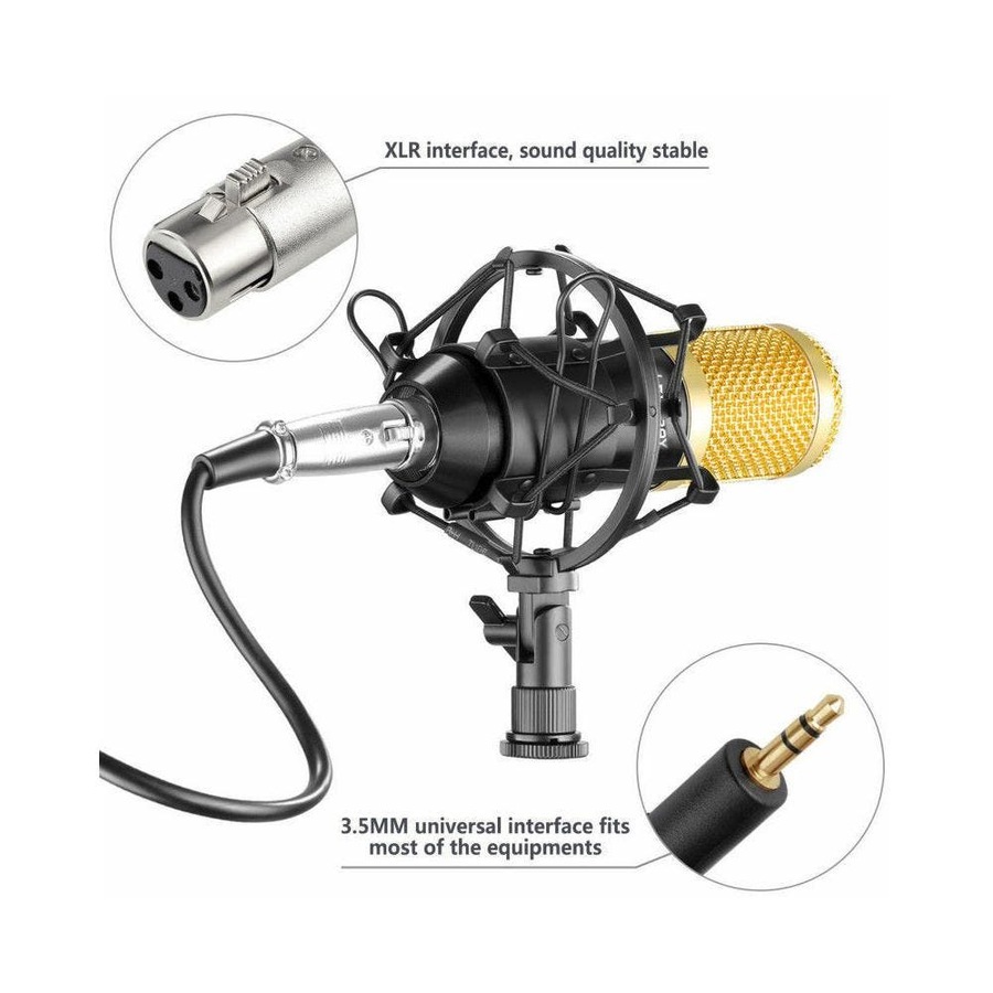 Buy BM800 Condenser Microphone Kit Studio Suspension Boom Scissor Arm ...