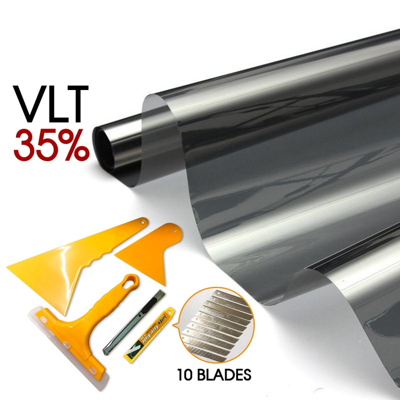 Window Tint Film Black Roll VLT 5% 15% 35% Car Home 76cm X 7m