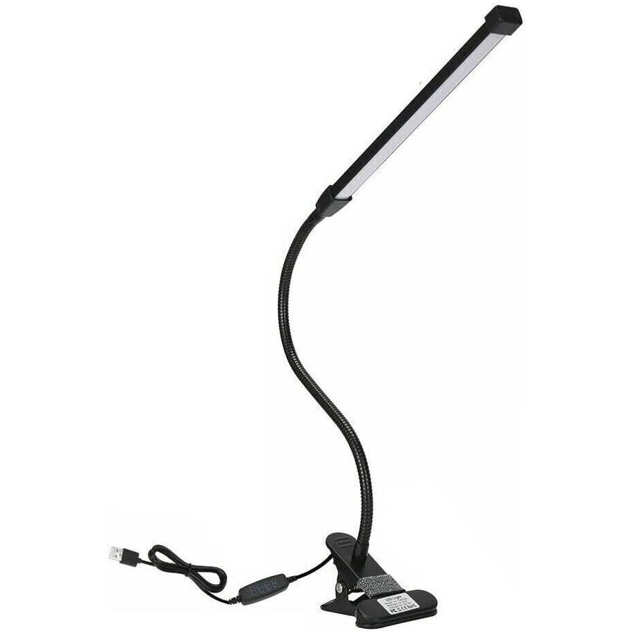 Clip On Desk Lamp Table Light Bedside Night Reading Led Eye Care USB Dimmable