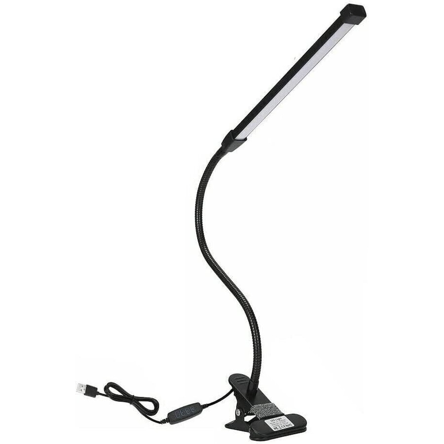 Clip On Desk Lamp Table Light Bedside Night Reading Led Eye Care USB Dimmable