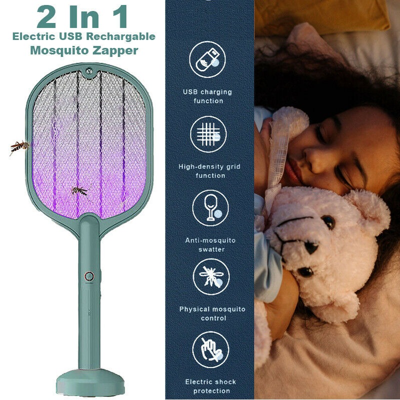 Buy Electric Rechargable Racket Fly Mosquito Killer Bug Insect Zappers