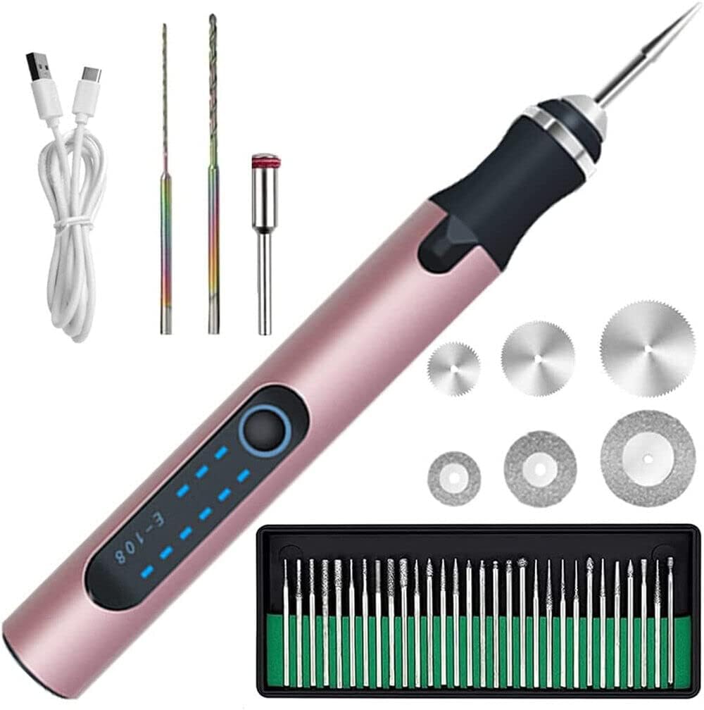 Engraving Pen Electric Cordless Carving Rechargeable Micro Engraver Machines ROSE GOLD 