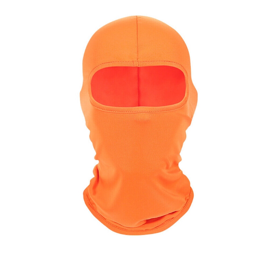 Face Mask lycra Balaclava Windproof Thin Motorcycle Cycling Ski Mask Orange
