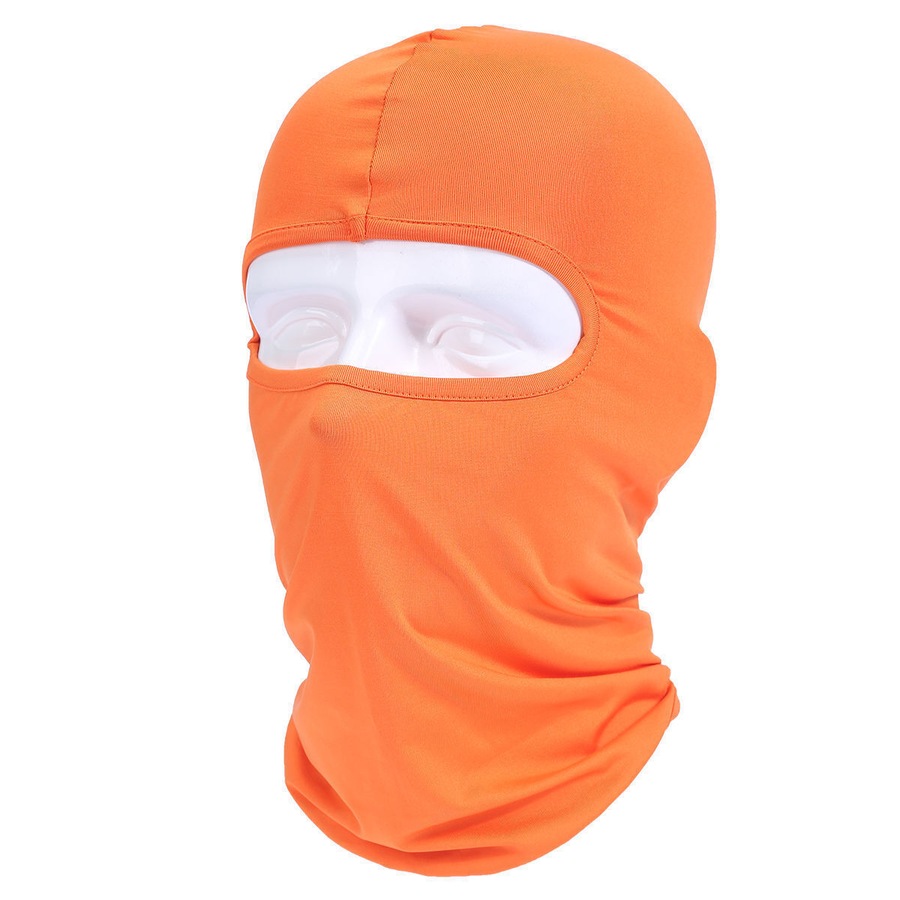 Face Mask lycra Balaclava Windproof Thin Motorcycle Cycling Ski Mask Orange