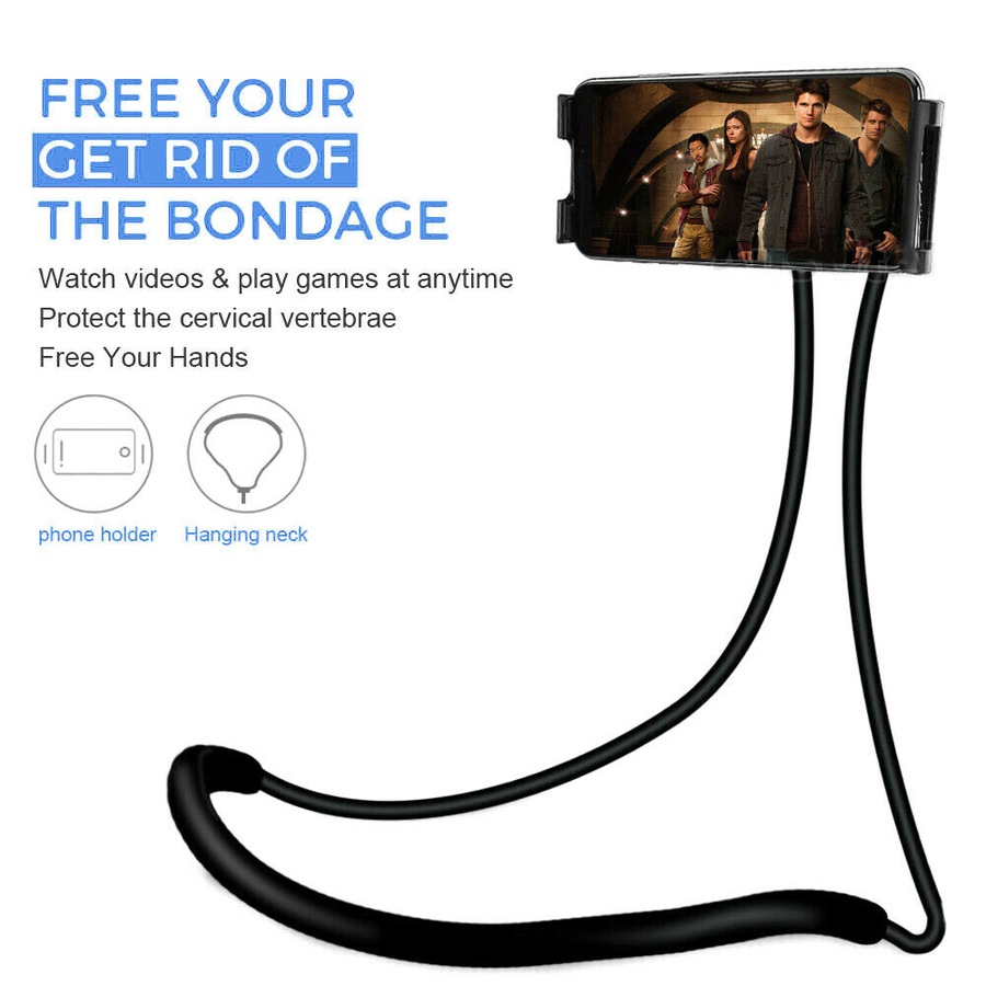 Flexible Lazy Bracket Mobile Phone Neck Hanging Stand Holder