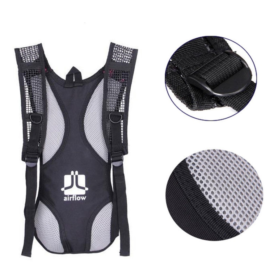 Hydration Pack Water Backpack 2L Bladder Bag Cycling Bicycle Bike Hiking Climbin BLACK