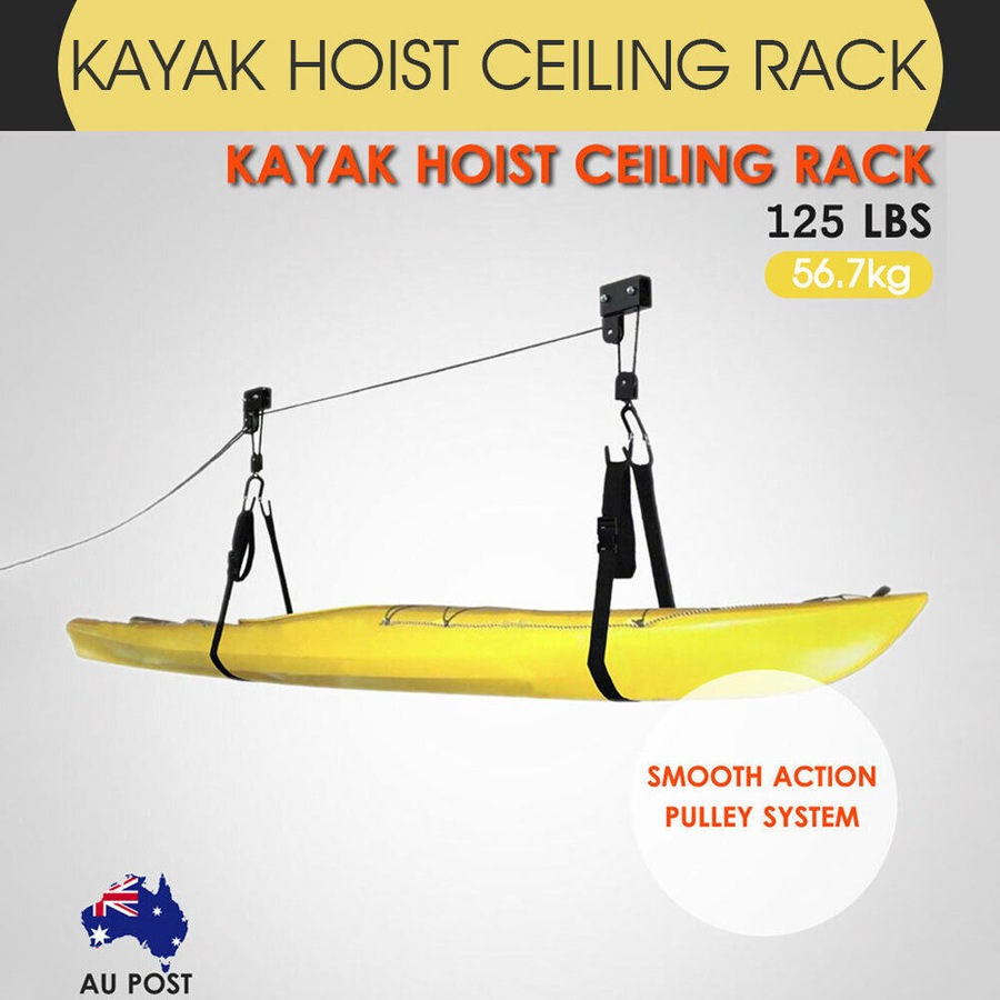 Buy Kayak Hoist Pulley System Bike Lift Ceiling Garage Rack Storage ...
