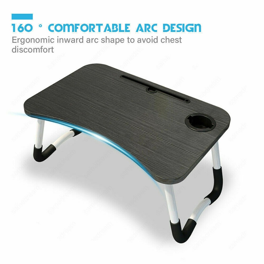 Laptop Stand Table Foldable Desk Computer Study Adjustable Portable Black