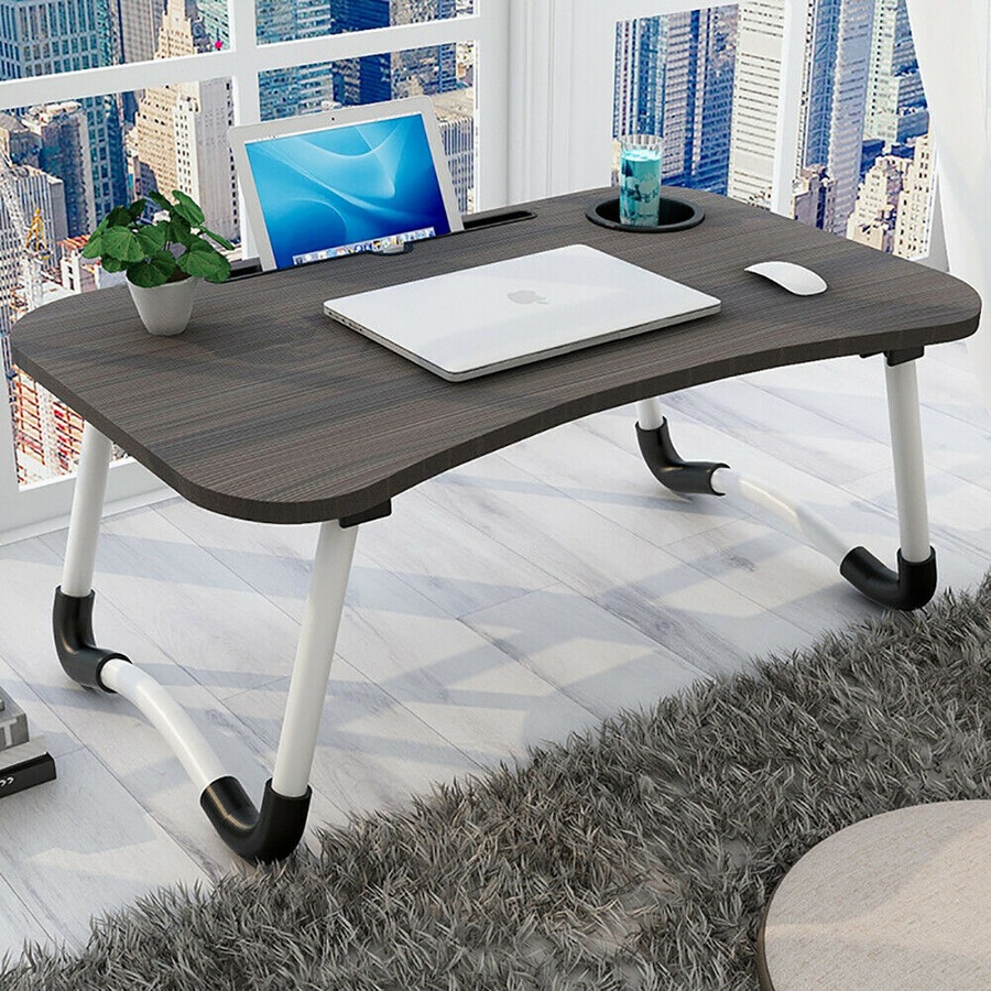 Laptop Stand Table Foldable Desk Computer Study Adjustable Portable Black