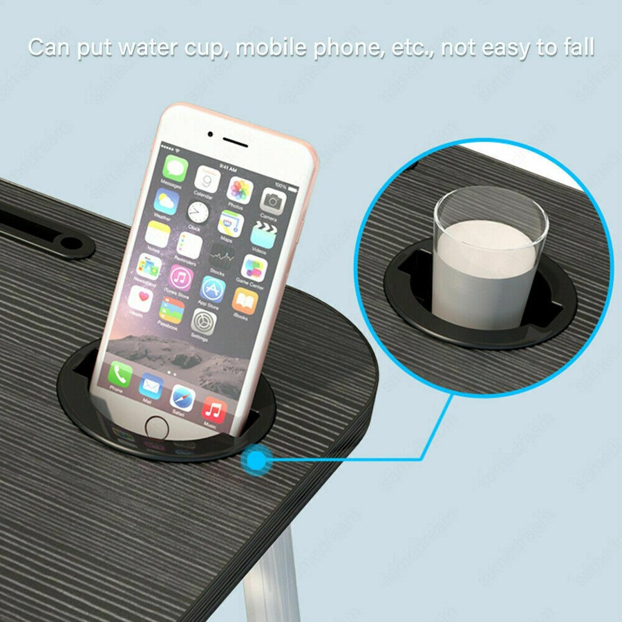 Laptop Stand Table Foldable Desk Computer Study Adjustable Portable Black