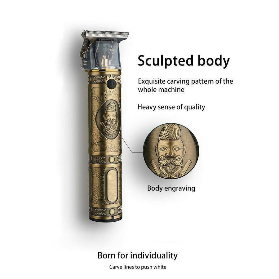 Men's USB Electric Hair Clippers Trimmer Beard Shaver Cordless Groomer Kit