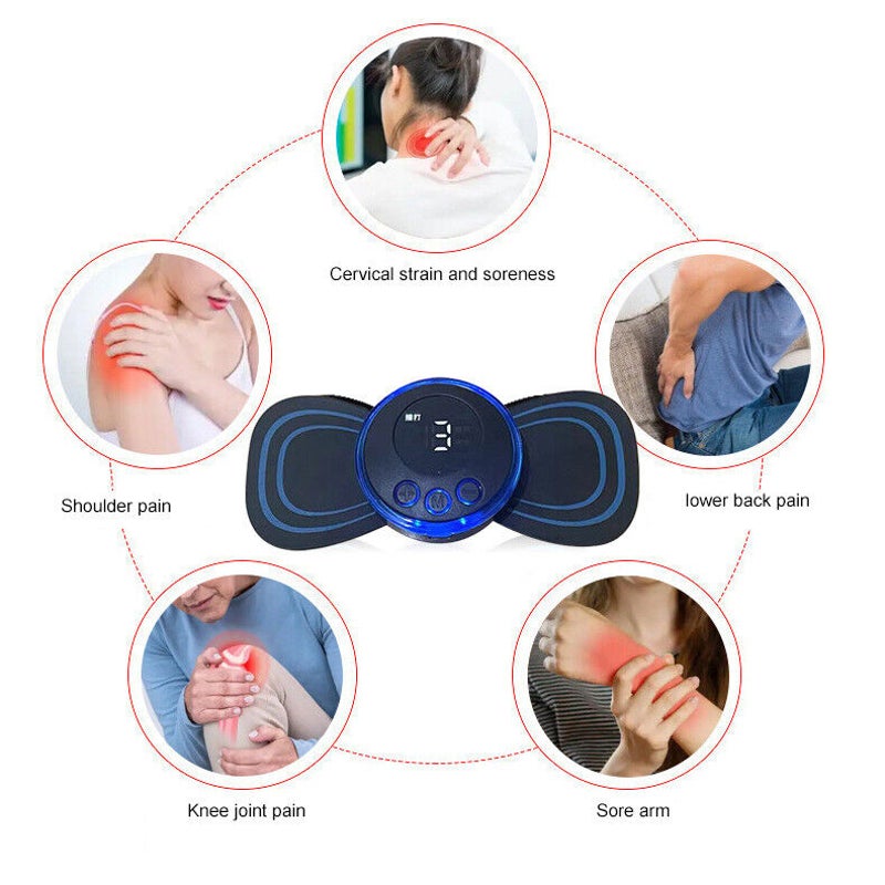 LCD Display Neck Massager USB Charging Massager Electric Neck Massage EMS  Cervical Vertebra Massage Patch for Muscle Pain Relief