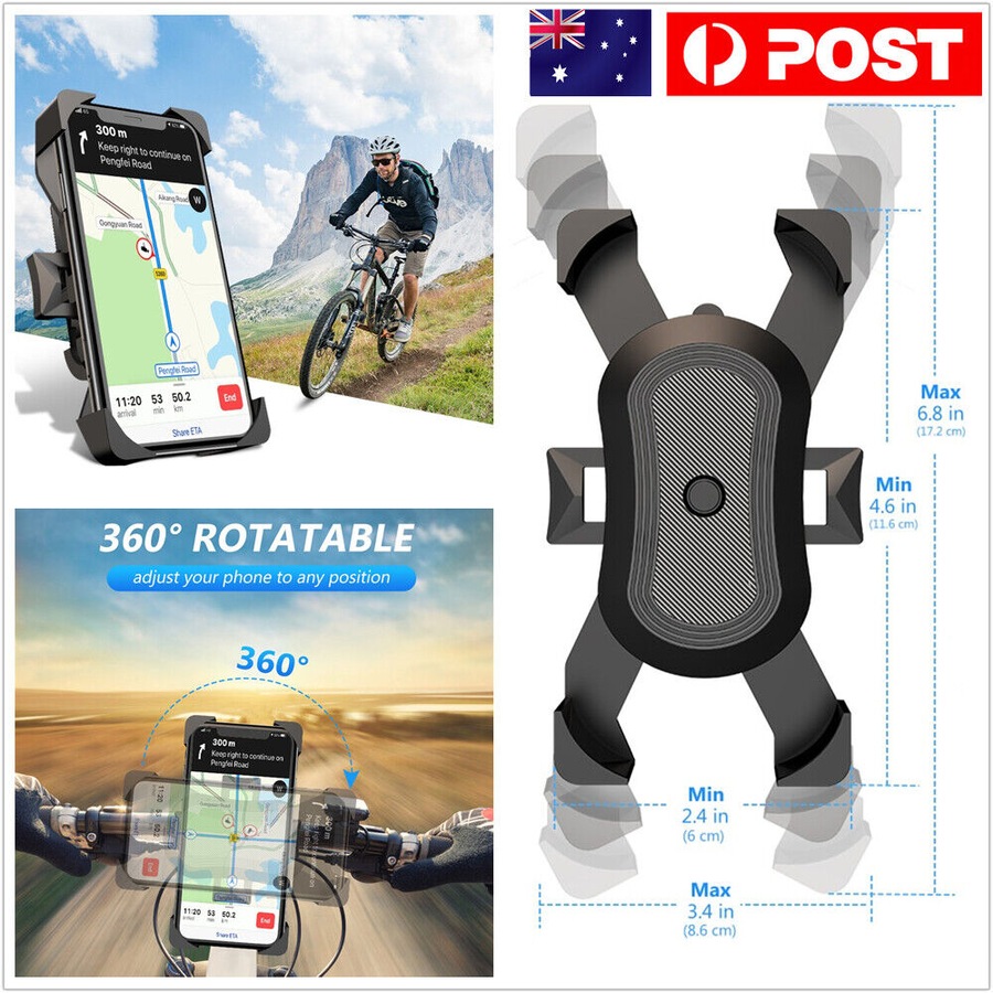 Mobile Phone Holder Bracket Handlebar GPS Mount For Motorcycle Bicycle Bike MTB