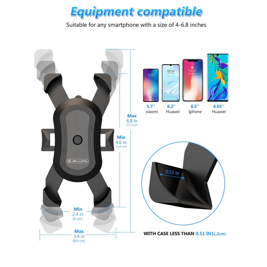 Mobile Phone Holder Bracket Handlebar GPS Mount For Motorcycle Bicycle Bike MTB