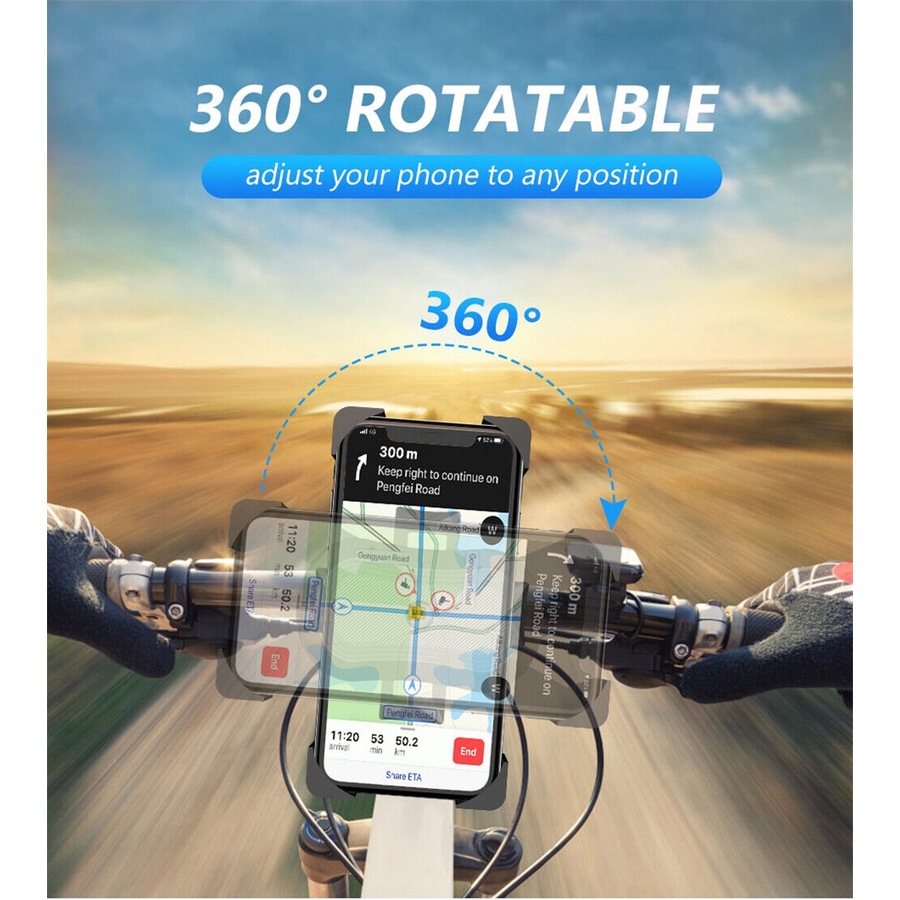 Mobile Phone Holder Bracket Handlebar GPS Mount For Motorcycle Bicycle Bike MTB