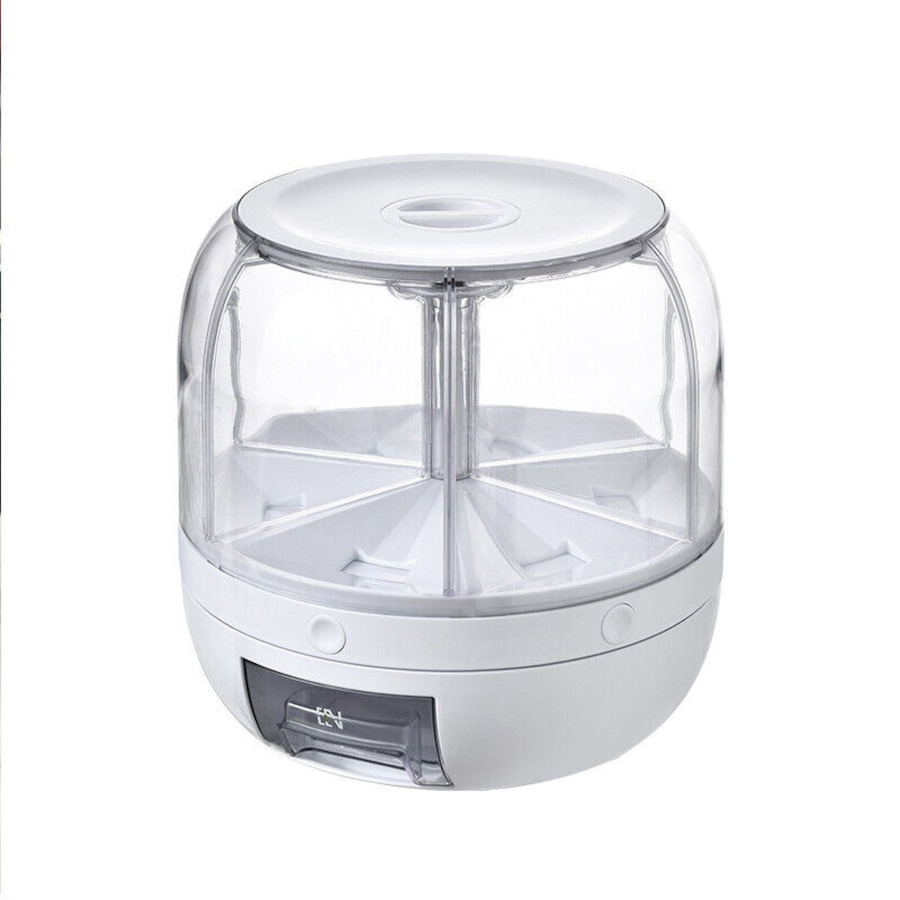 New Rotating Grain Case Cereal Dispenser Storage Box Kitchen Food Rice Container