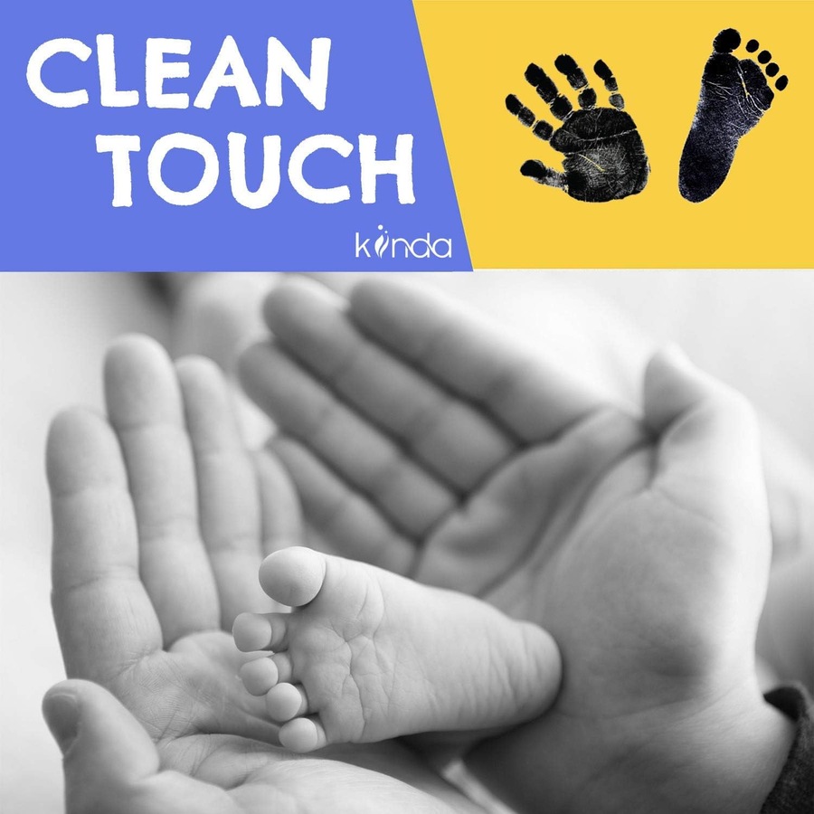 Newborn Wipe Safe Hand & Foot Print Kit Baby Inkless Christmas Gift - Child