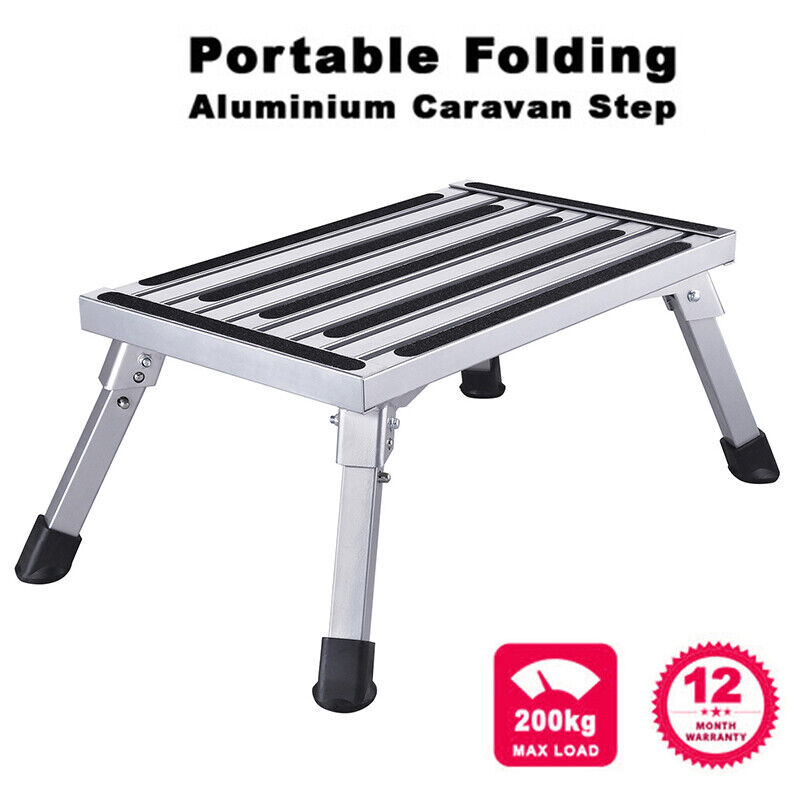 Portable Folding Step Caravan Camping Rv Accessories Ladder Stool Camper Trailer Unbranded Australia