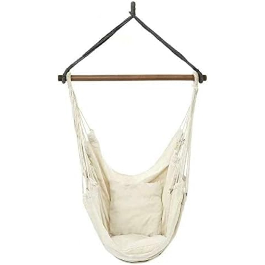 Portable Hanging Hammock Chair Swing Garden Outdoor Camping Soft Cushions