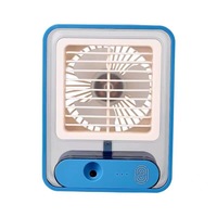 Portable Personal Air Conditioner Fan Mini Air Cooler Desk Fan USB Blue