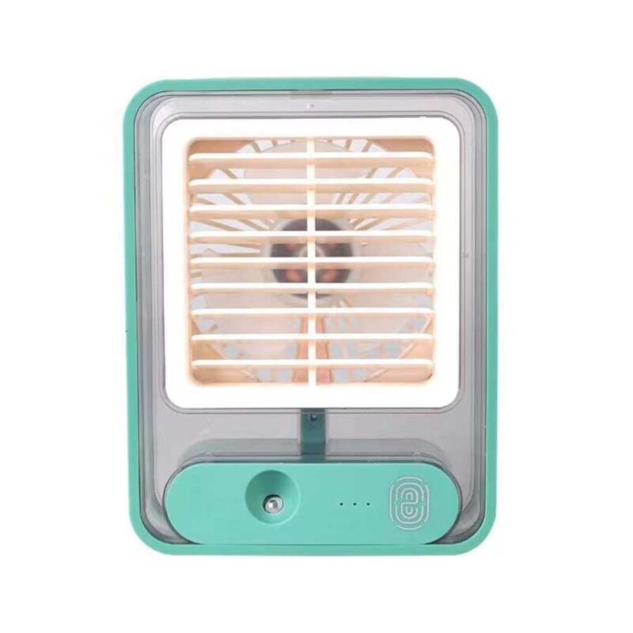 Portable Personal Air Conditioner Fan Mini Air Cooler Desk Fan USB Green