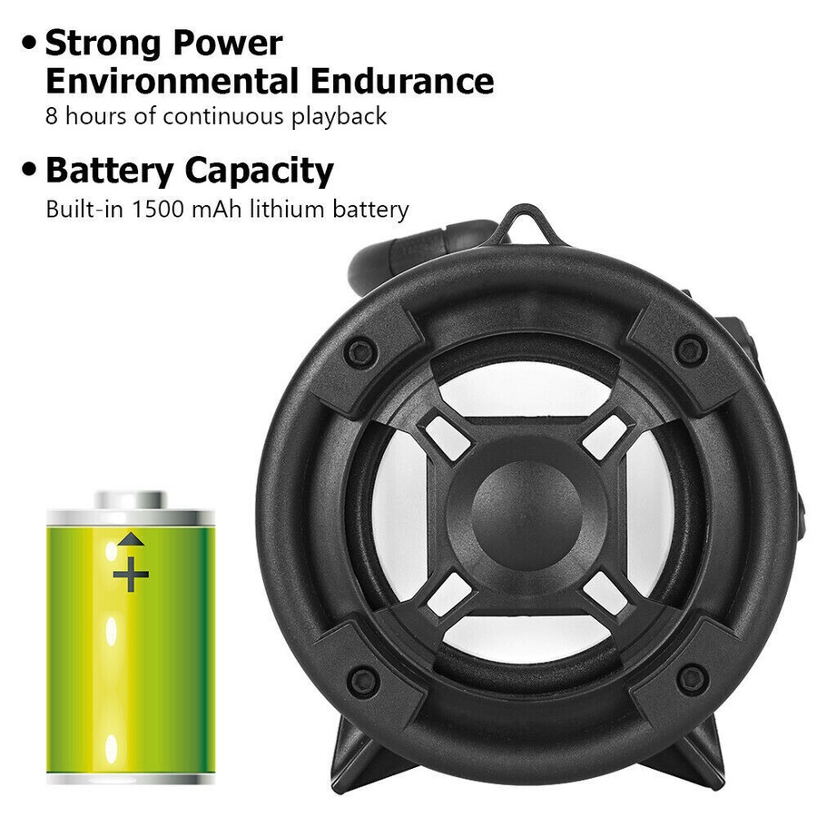 Portable Wireless Bluetooth Speakers Stereo Bass Subwoofer USB/TF/ Radio Black