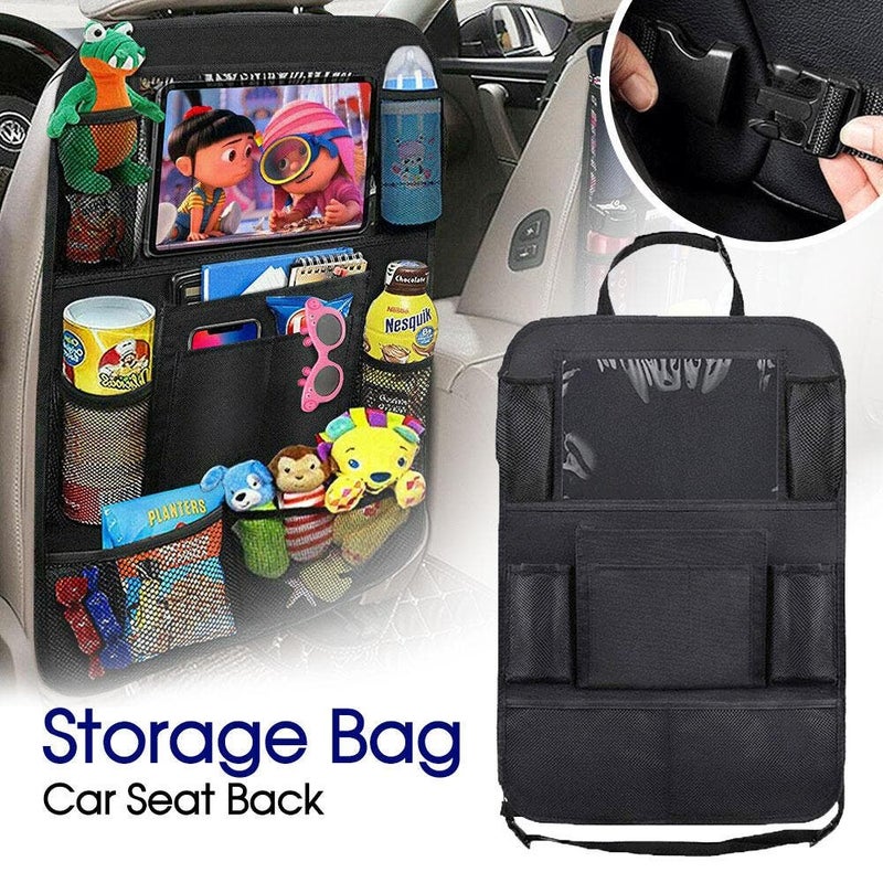 Buy Car Back Seat Organiser Kids Tablet Holder Kick Mats Cover Storage  Pockets - MyDeal