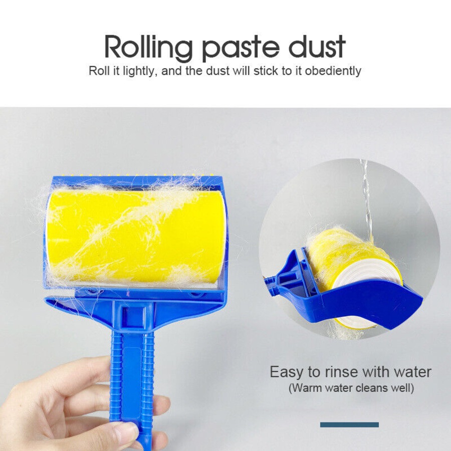 Reusable Sticky Buddy Picker Cleaner Lint Roller Pet Hair Remover Brush Tools