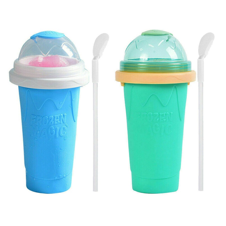 Slushie Maker Cup Quick Freeze Magic Squeeze Cup BLUE+GREEN