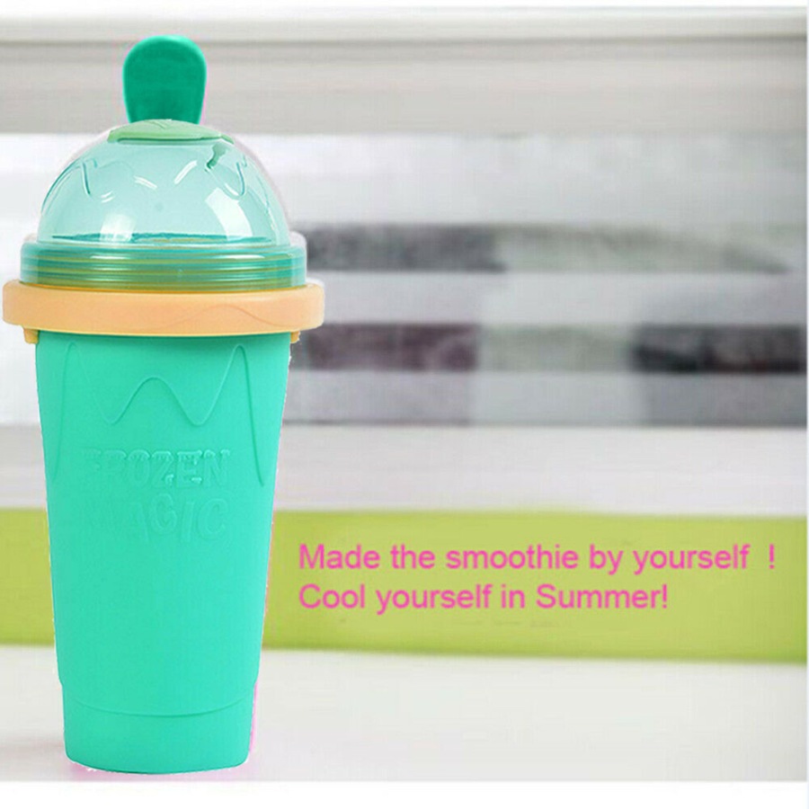 Slushie Maker Cup Quick Freeze Magic Squeeze Cup BLUE+GREEN