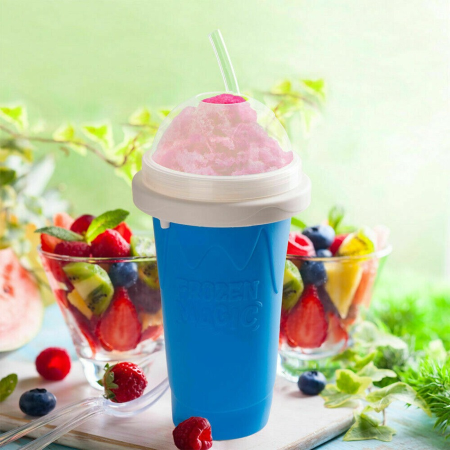 Slushie Maker Cup Quick Freeze Magic Squeeze Cup BLUE+GREEN