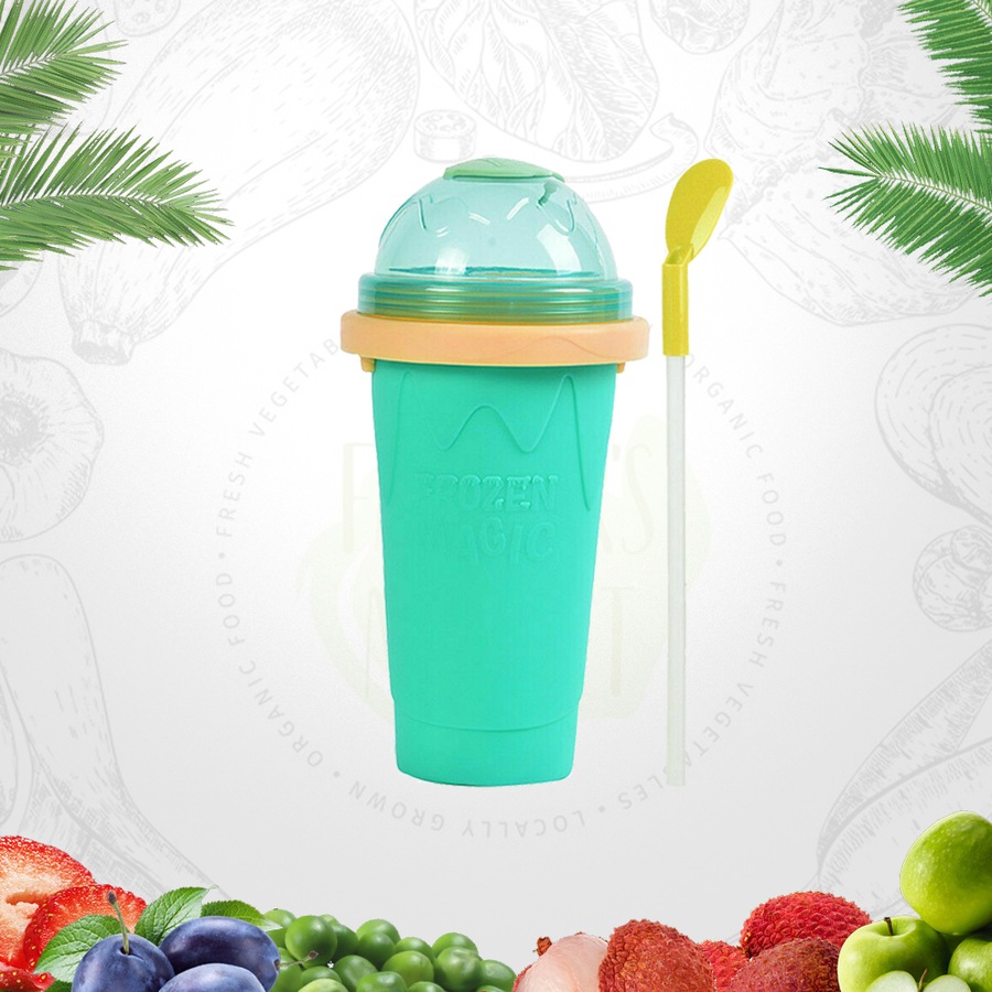 Slushie Maker Cup Quick Freeze Magic Squeeze Cup BLUE+GREEN