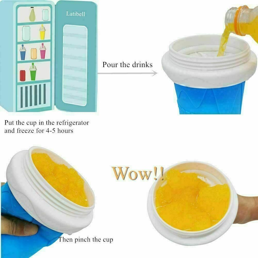 Slushie Maker Cup Quick Freeze Magic Squeeze Cup BLUE+GREEN