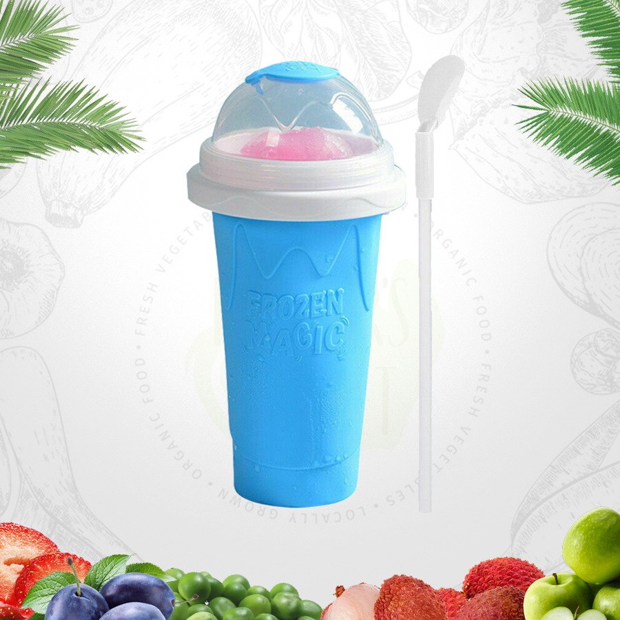 Slushie Maker Cup Quick Freeze Magic Squeeze Cup BLUE+GREEN