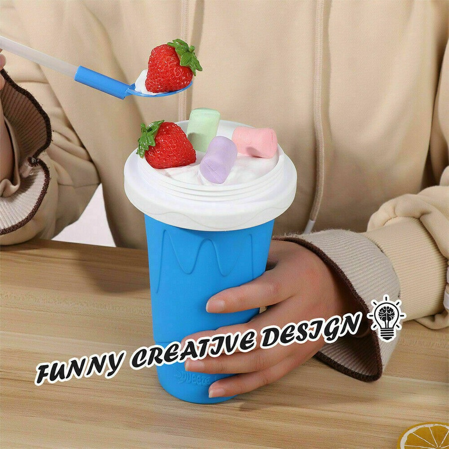 Slushie Maker Cup Quick Freeze Magic Squeeze Cup BLUE+GREEN