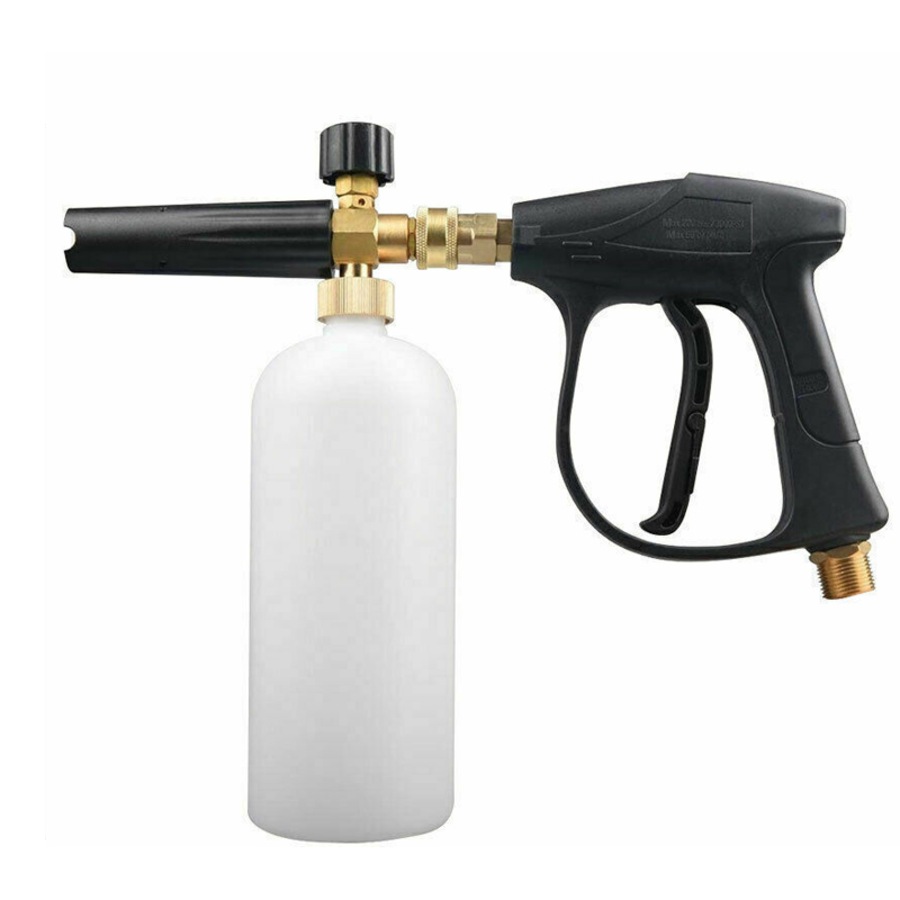 Snow Foam Washer Gun Car Wash Soap Lance Cannon Spray Pressure Jet Bottle Kit