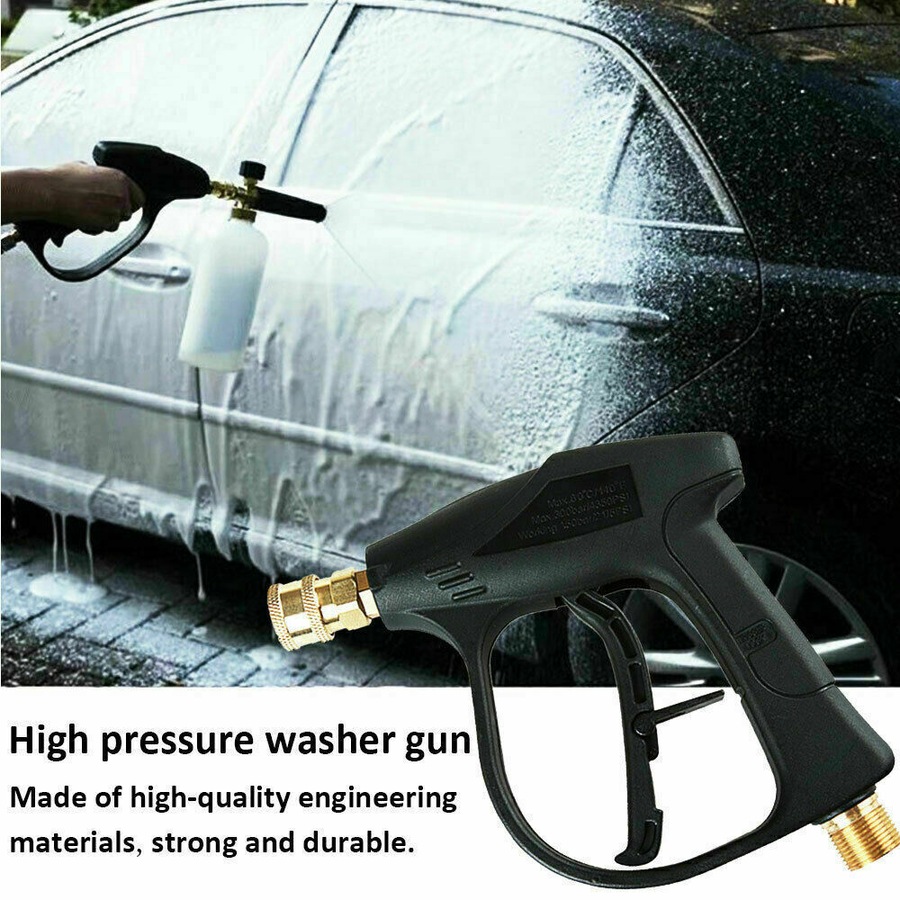 Snow Foam Washer Gun Car Wash Soap Lance Cannon Spray Pressure Jet Bottle Kit