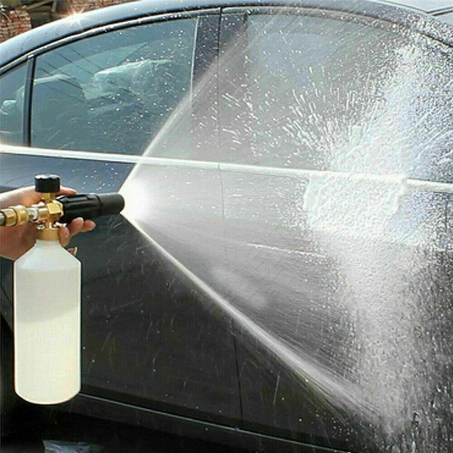 Snow Foam Washer Gun Car Wash Soap Lance Cannon Spray Pressure Jet Bottle Kit