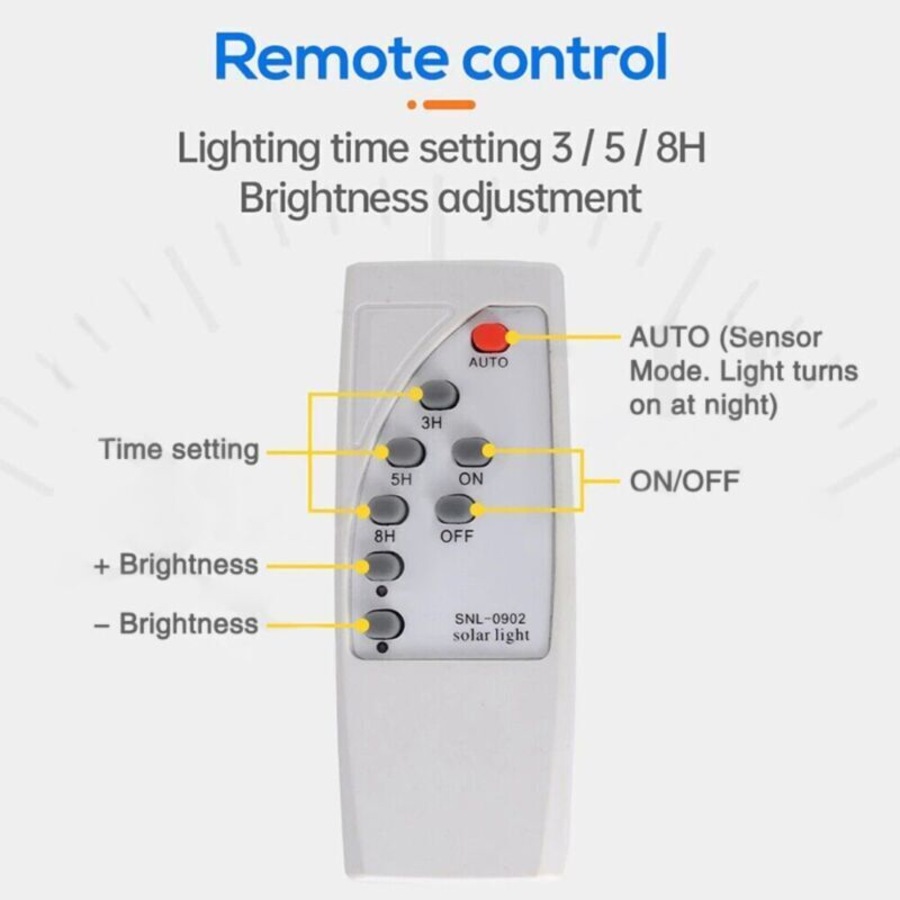 Solar Powered LED Ceiling Light 24/28/32cm Bedroom Garden Garage Shed Tent Lamp