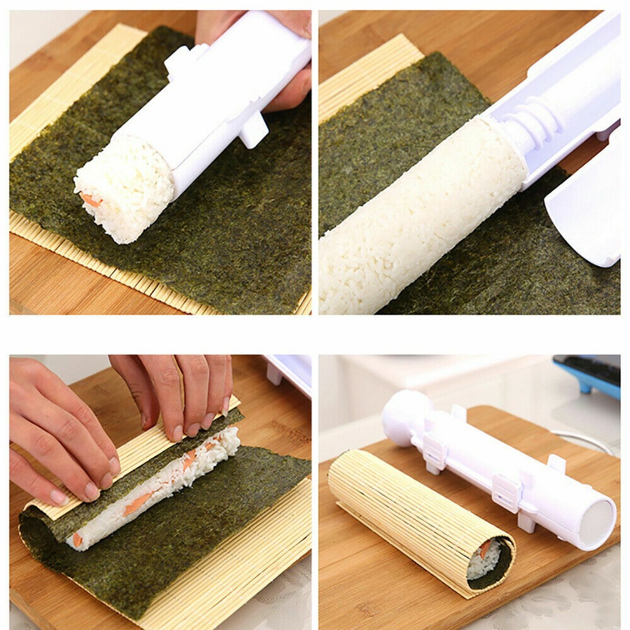 Sushi Tube Kit Machine Apparatus Rolling Rice Roller Mold DIY Maker Tool Kitchen