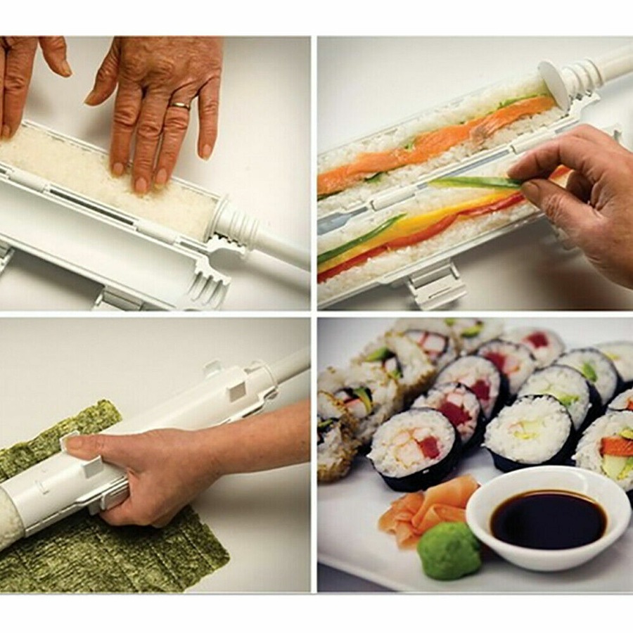 Sushi Tube Kit Machine Apparatus Rolling Rice Roller Mold DIY Maker Tool Kitchen