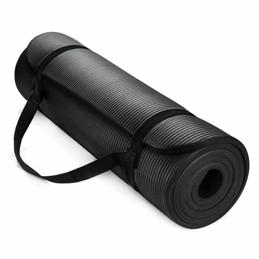 Thick Yoga Mat Pad 20MM NBR Nonslip Exercise Fitness Pilate Gym Black