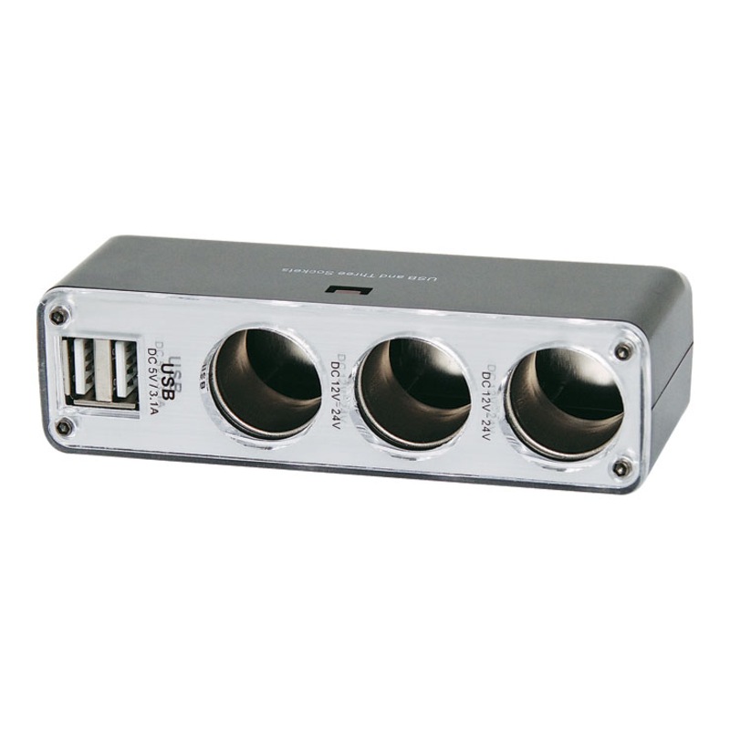 Buy Triple Car Accessory Socket Adapter MyDeal