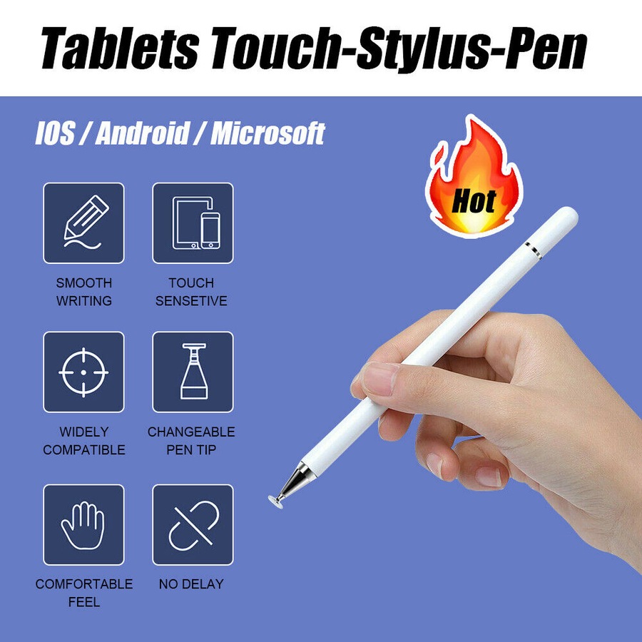 Universal Capacitive Generic Pencil For Apple iPad Pro Tablets Touch Stylus Pen